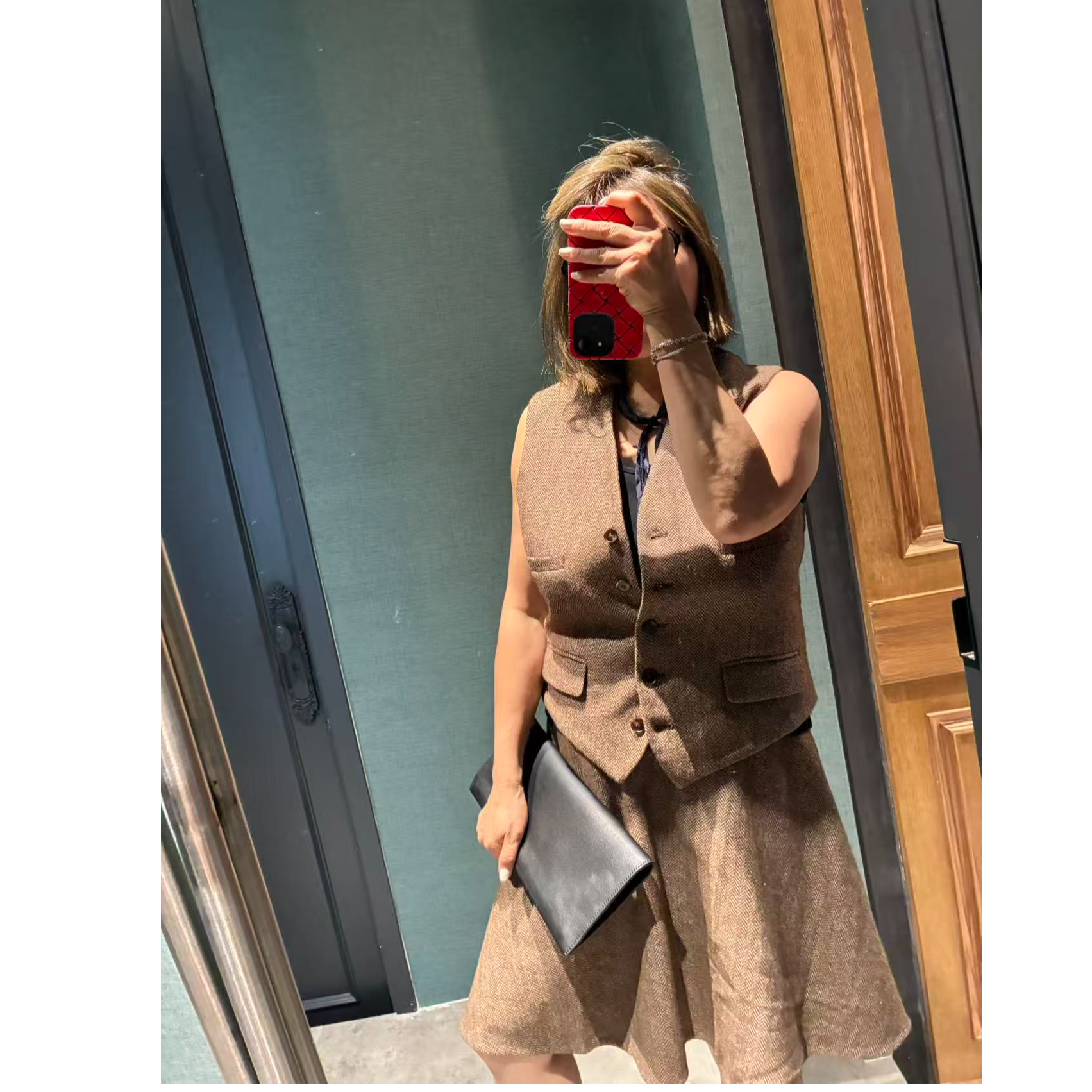 COCOLINDA | 【人字纹】短款马甲 绵羊毛老钱西装马甲V3534