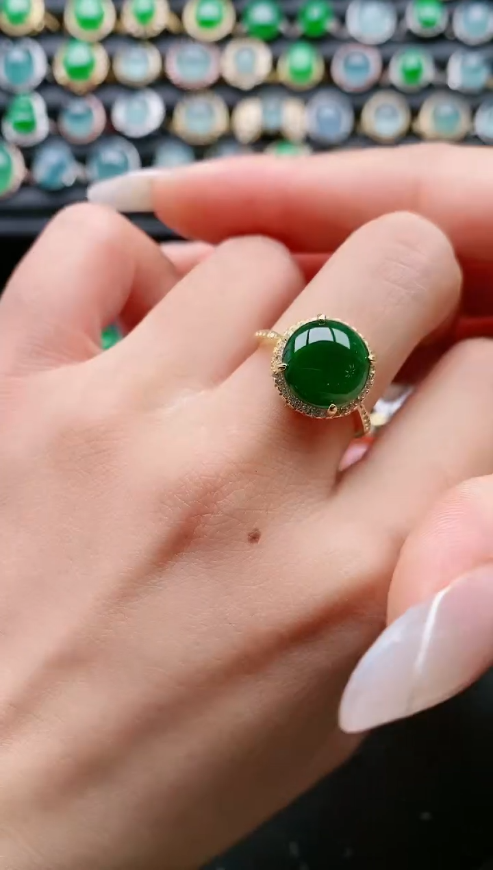 【闪购商品】翡翠戒指银S925镶嵌1111111