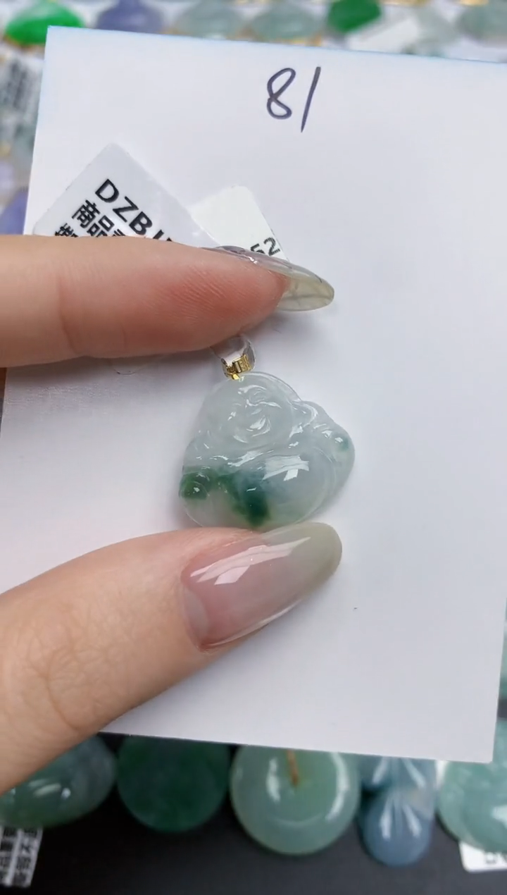 【闪购商品】翡翠颈饰18K金镶嵌天然缅甸翡翠A货