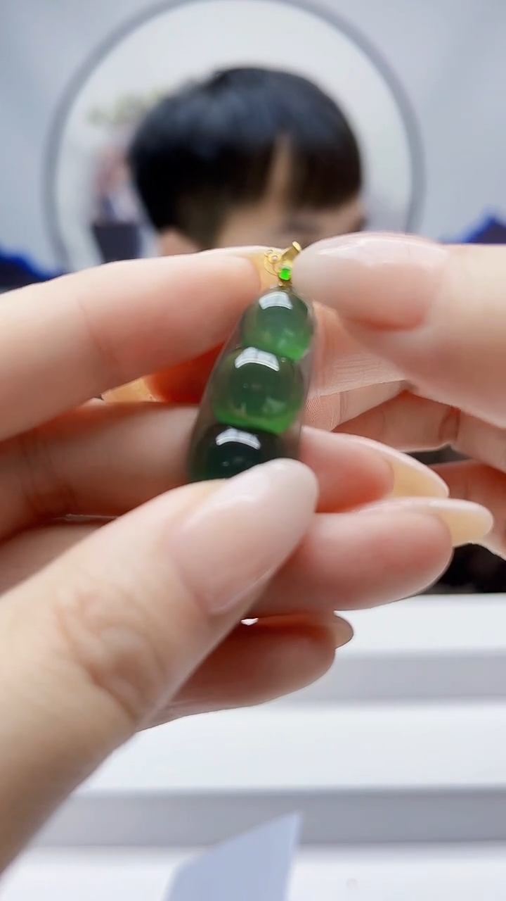 18K金镶嵌定制翡翠jj-挂件多样性发其一35