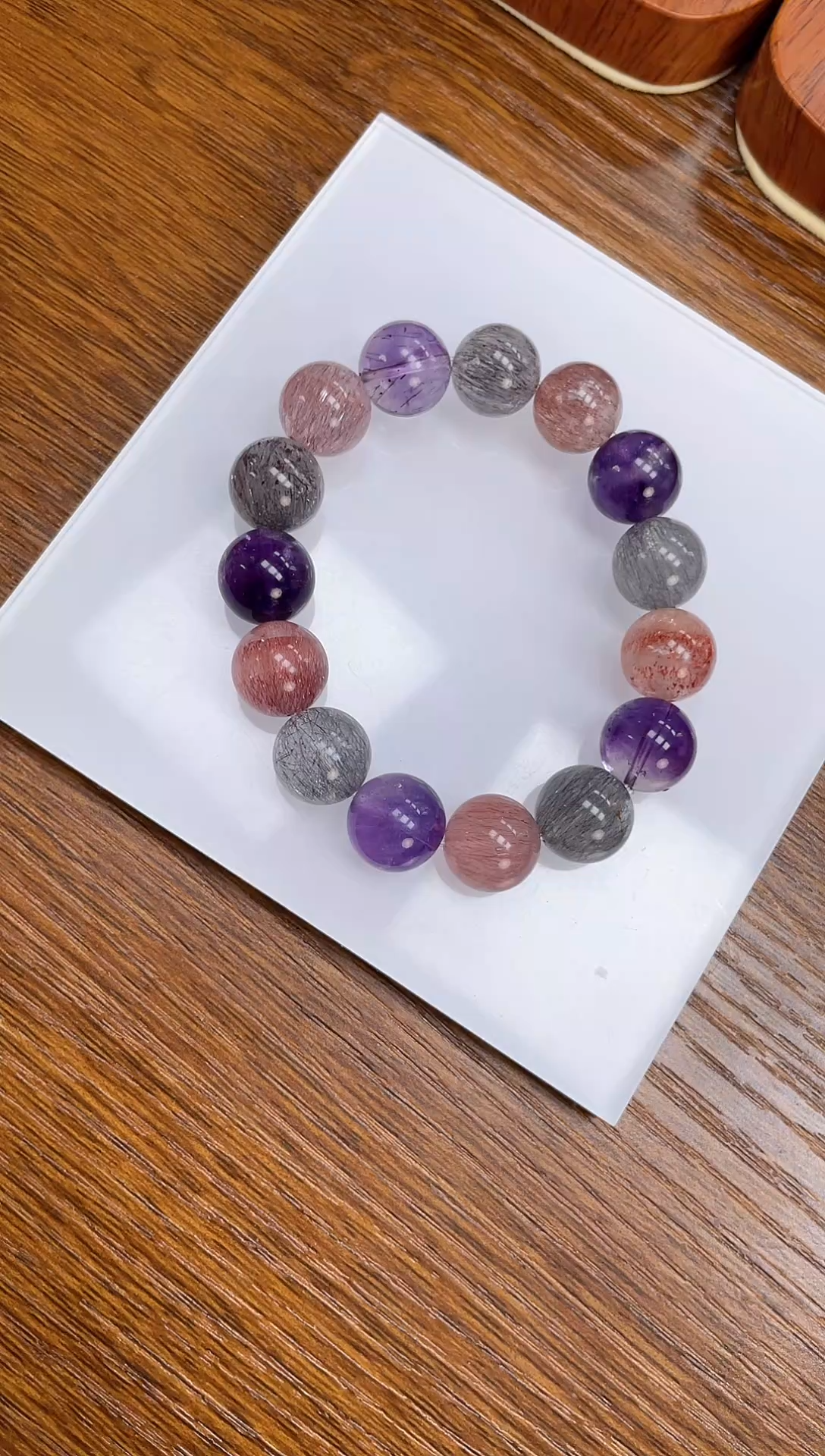 【闪购商品】水晶手链未镶嵌天然超七12mm多样性发一