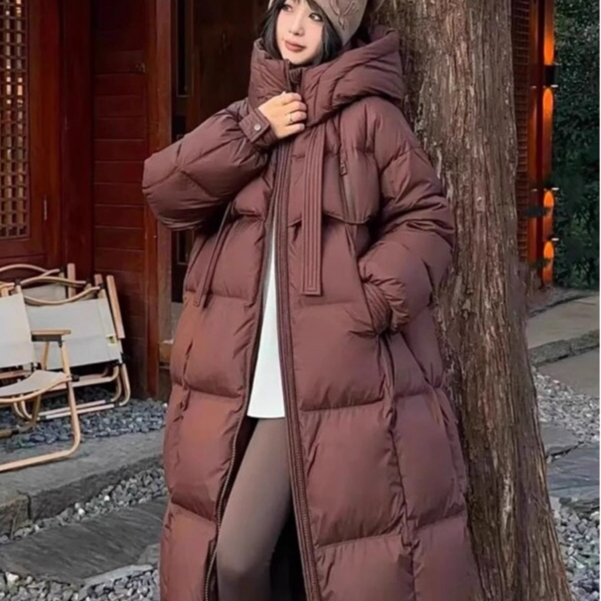 1506 YS长款韩版加厚大被子过膝宽松2025年冬季新款外套潮