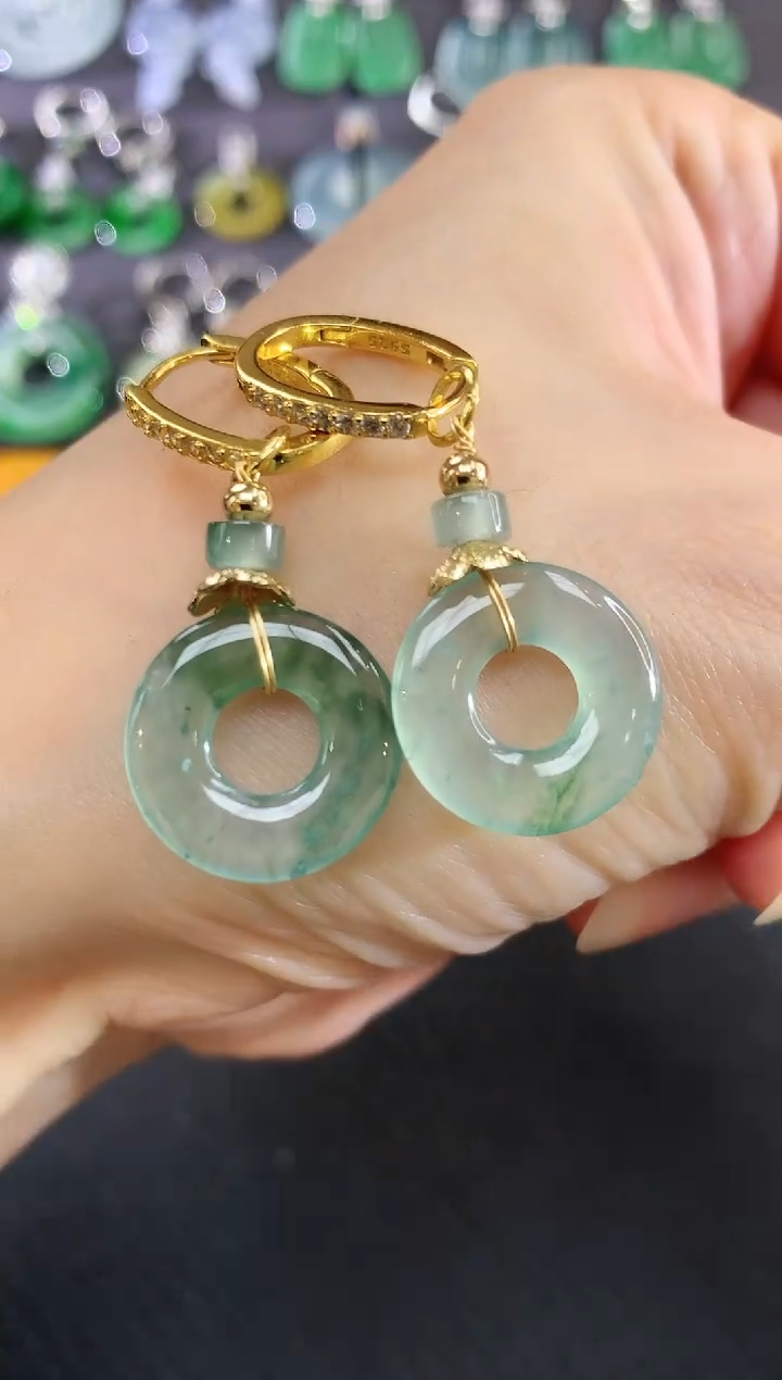 未镶嵌翡翠耳饰38买断不退不换|280