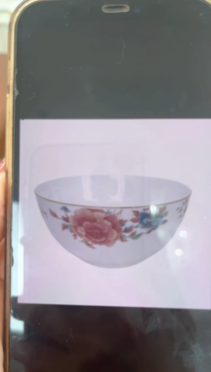 【闪购商品】碗牡丹高骨骨瓷大汤碗