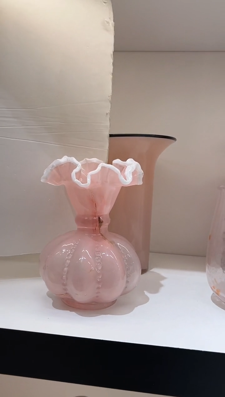 【闪购商品】琉璃粉色芬顿花瓶