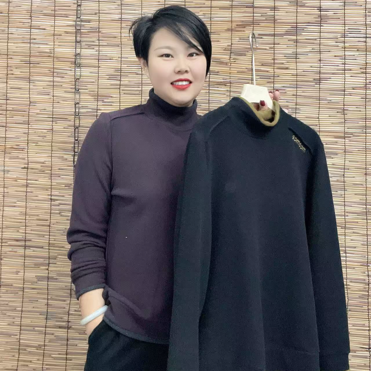 双面绒秋冬休闲百搭保暖卫衣打底衫