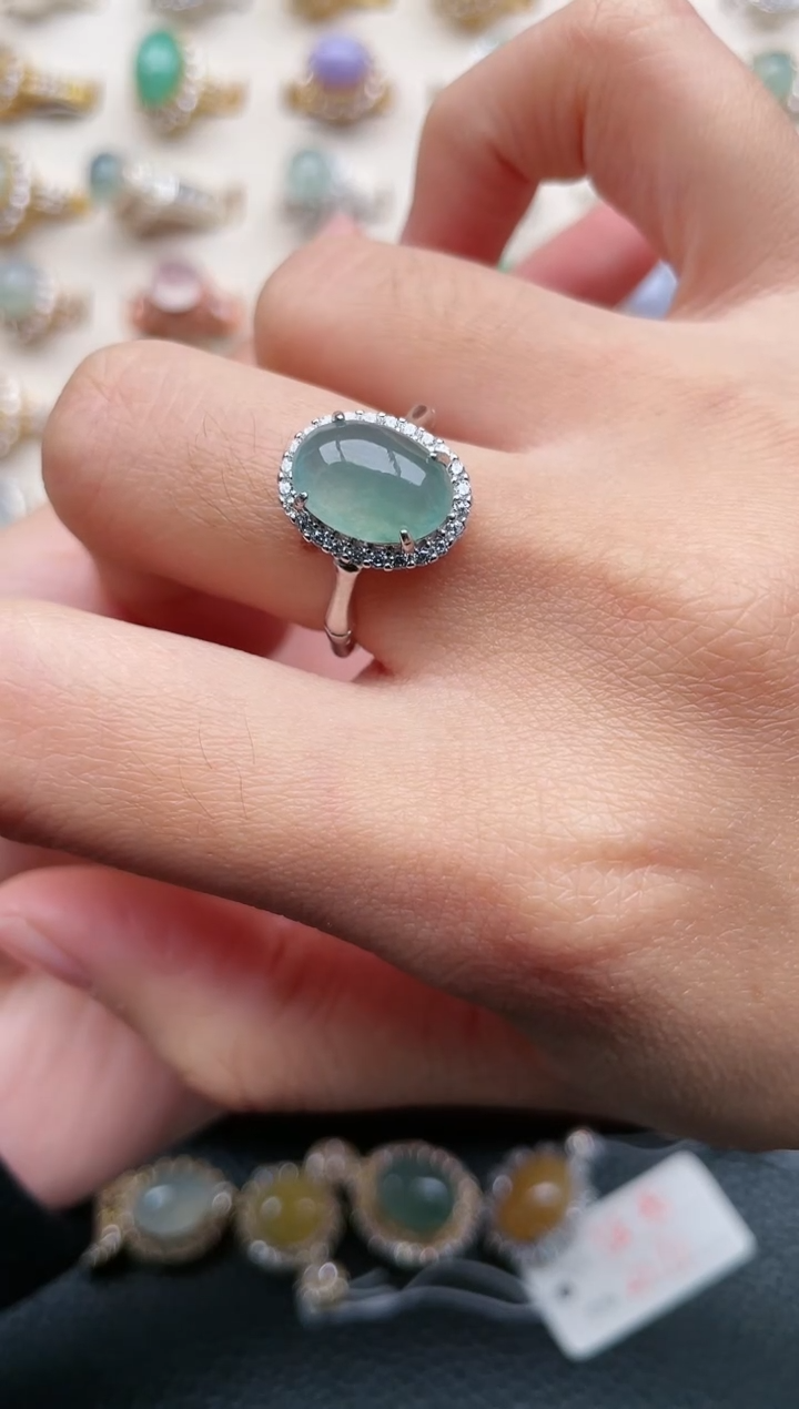 【闪购商品】翡翠戒指银S925镶嵌1111