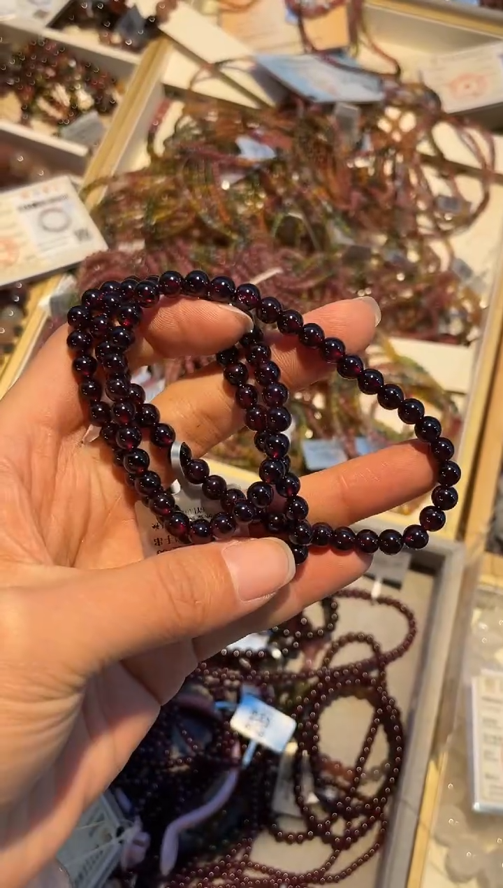 【闪购商品】石榴石手串未镶嵌手串