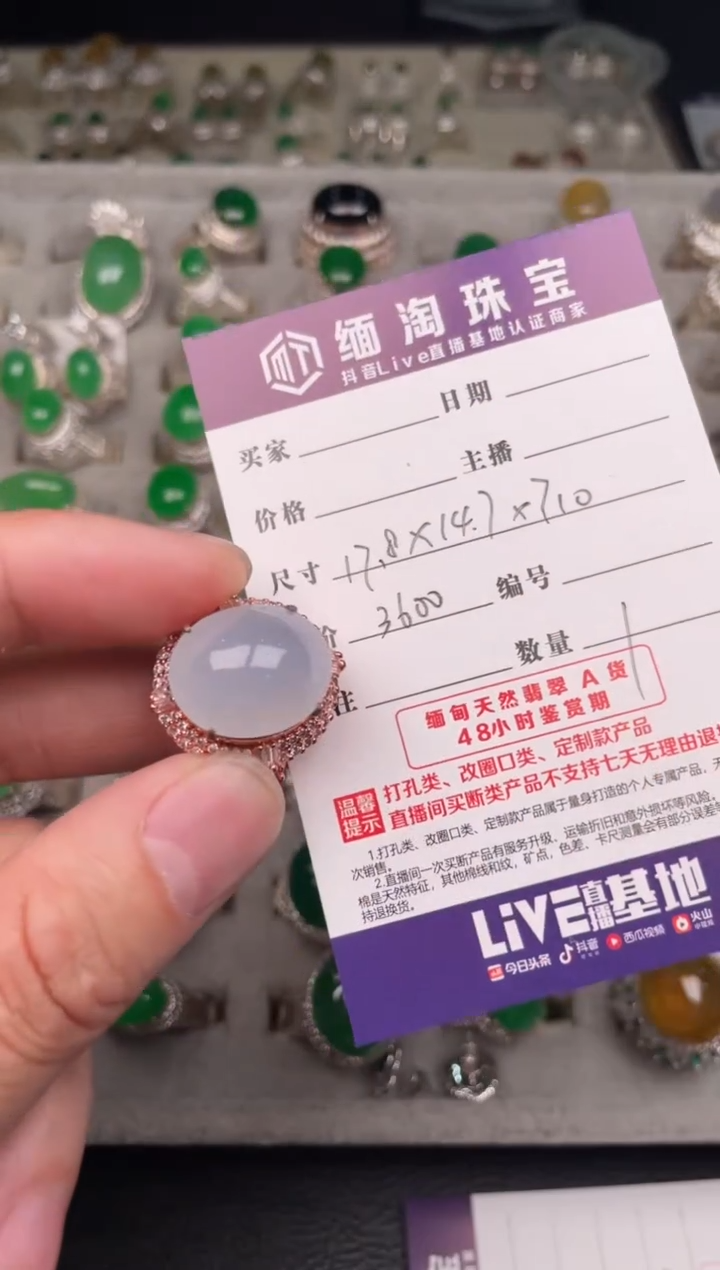 【闪购商品】定制翡翠未镶嵌白冰