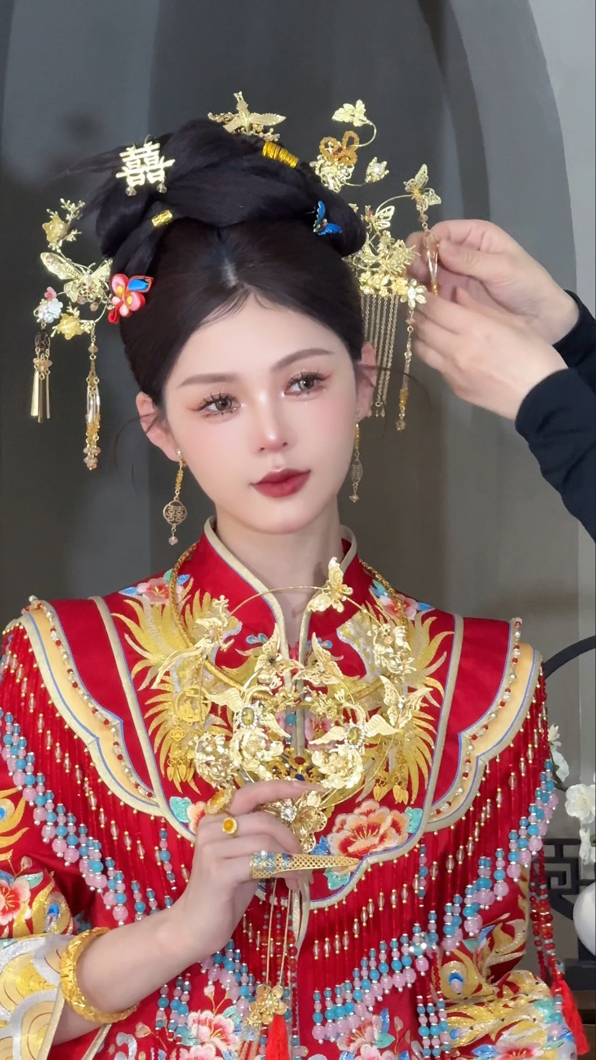 婚礼宫廷结婚步摇复古新娘头饰凤冠霞奢华婚饰简单020