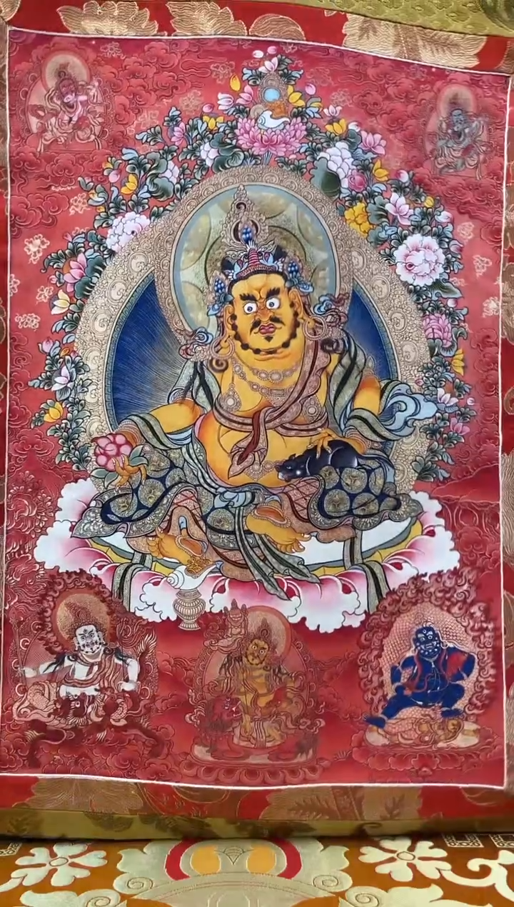 【闪购商品】卷轴画矿物质喷绘 五姓财1.3m蓝色水波纹