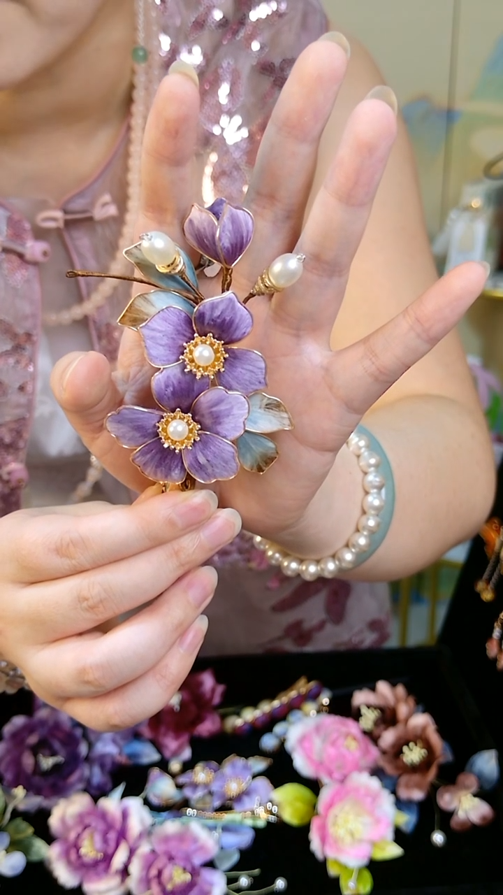 织绣纯手工非遗绒花