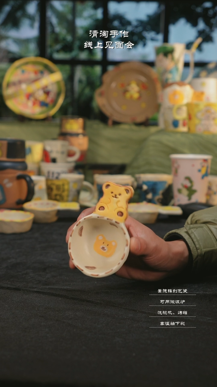 【闪购商品】摆件亲工手绘陶瓷-