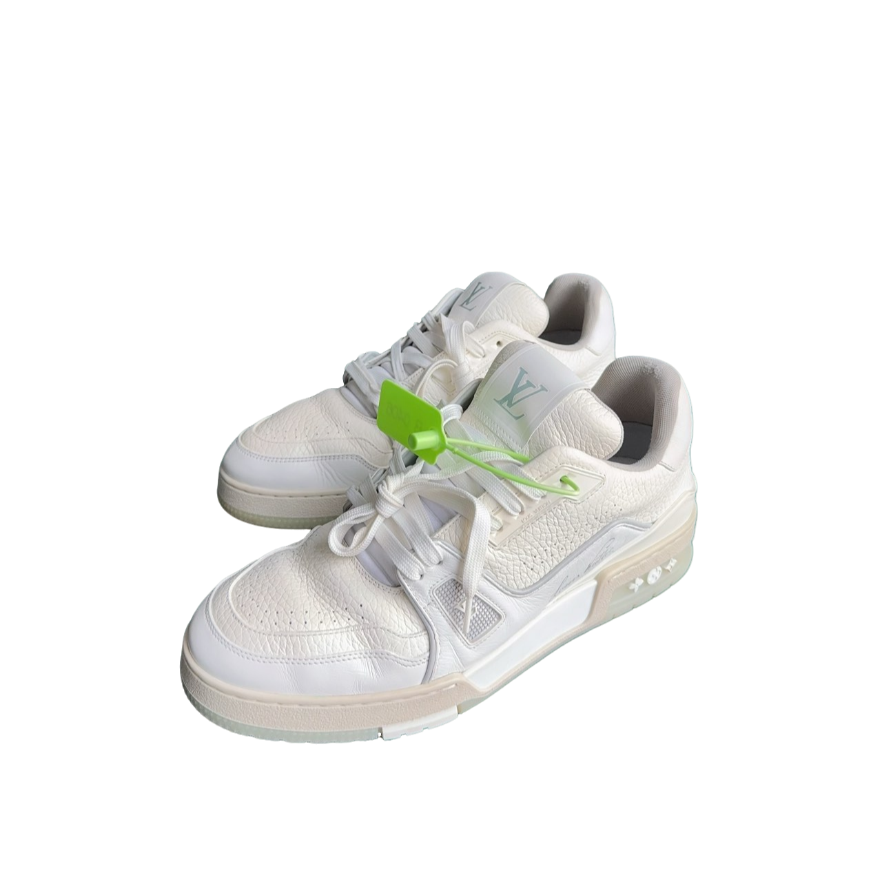90新 LouisVuitton/路易威登 Trainer休闲鞋白水泥 41码b0406
