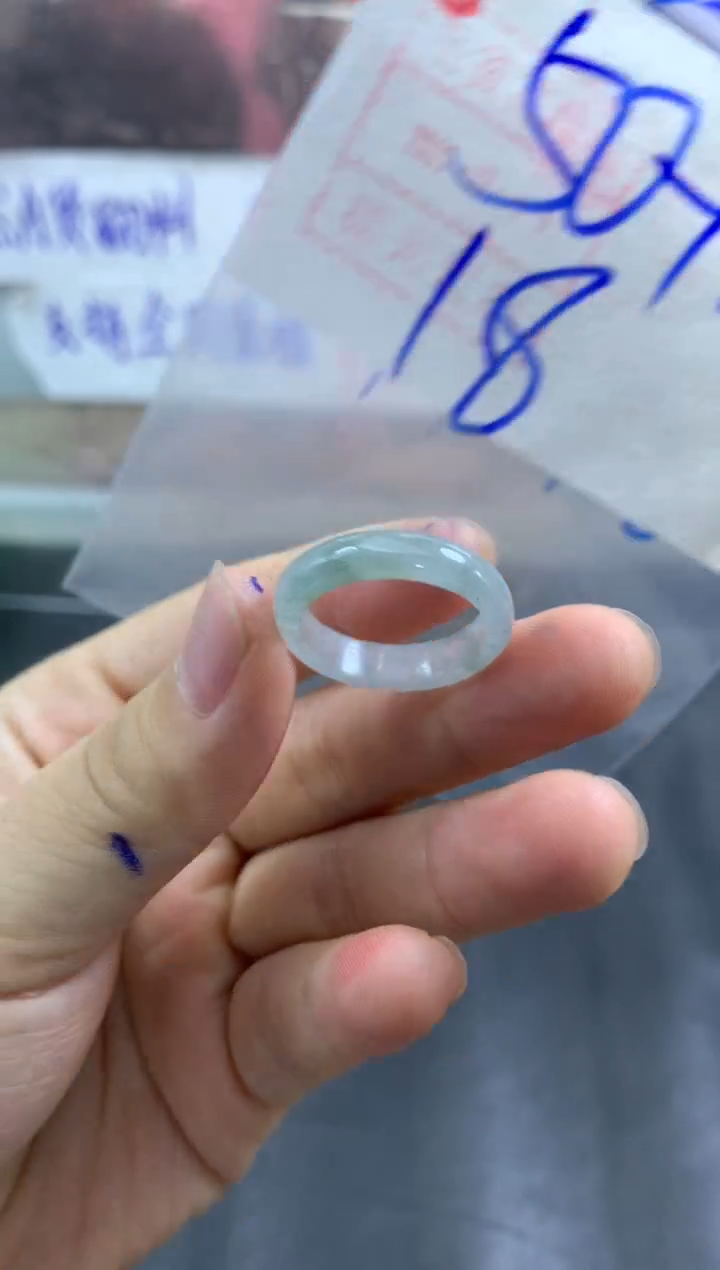 未镶嵌定制翡翠戒圈18#60毛货需精细抛光