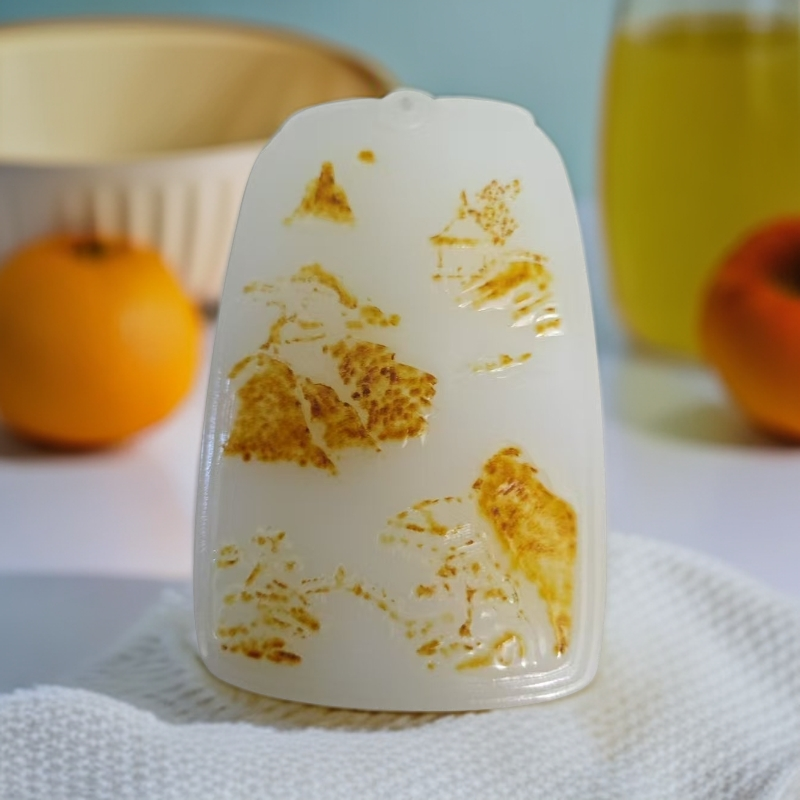 双面山水观音吊坠一件