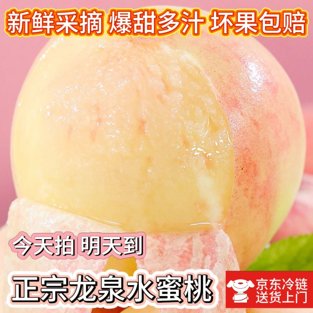 【京东次日达】龙泉水蜜桃新鲜现摘当季水果软桃爆甜多汁四川省