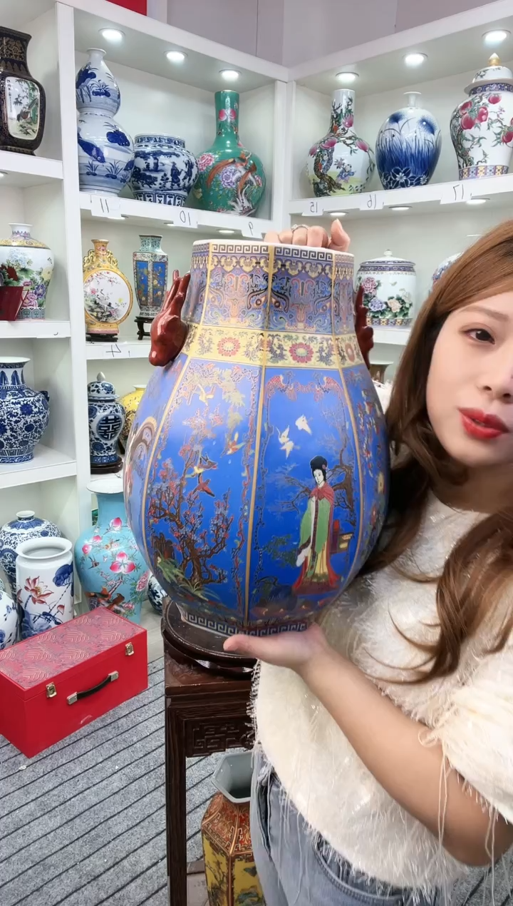 【闪购商品】陶瓷景德镇高温陶瓷摆件花瓶