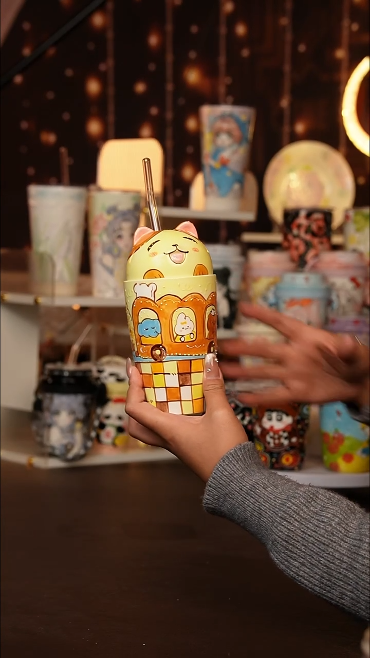 (玉泥）景德镇手工手绘文创陶瓷杯