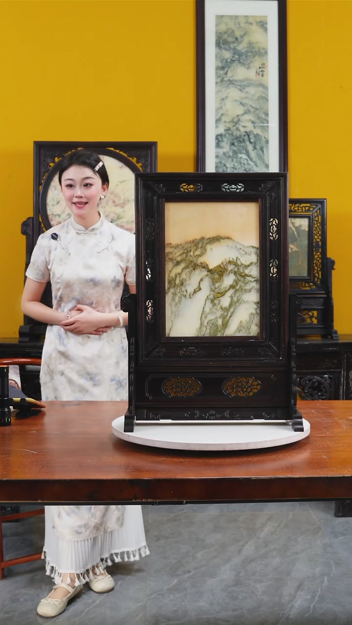 石材天然大理石画摆件