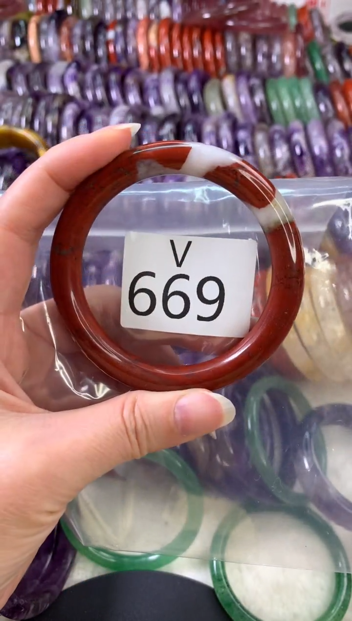 【闪购商品】水晶水晶手镯V未镶嵌669-56