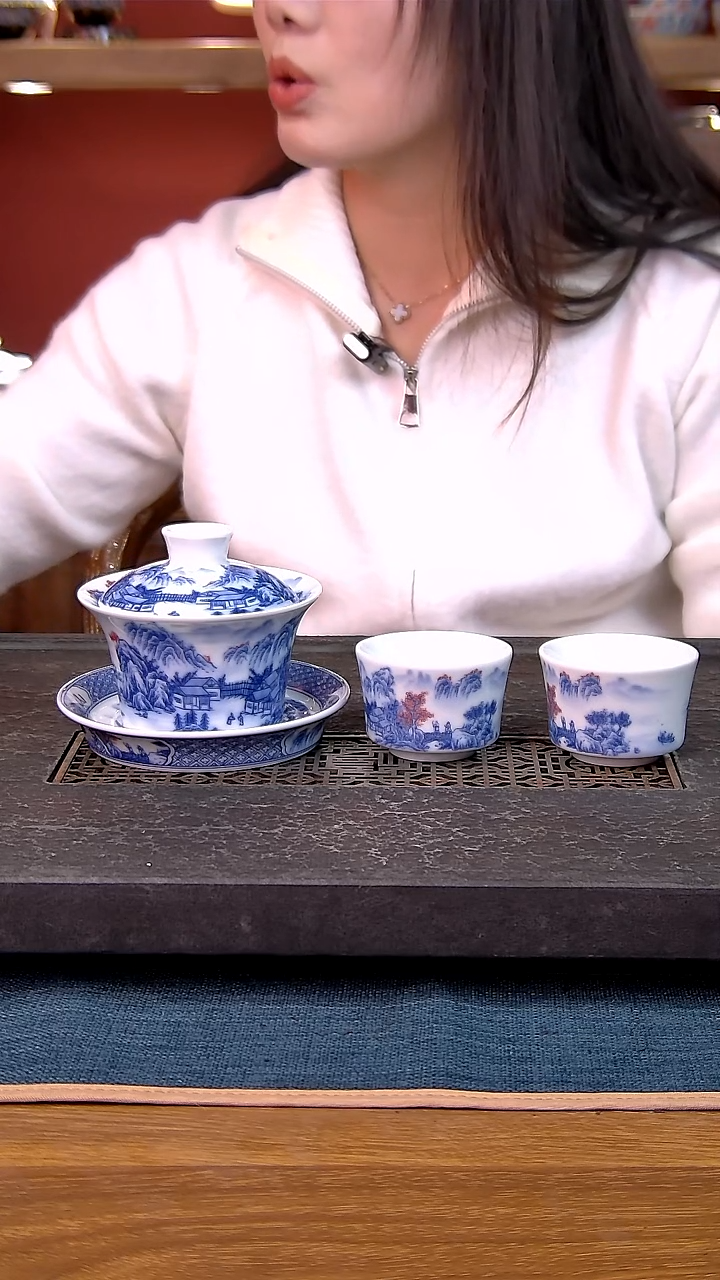 简装家用款3件套 白瓷陶瓷茶具