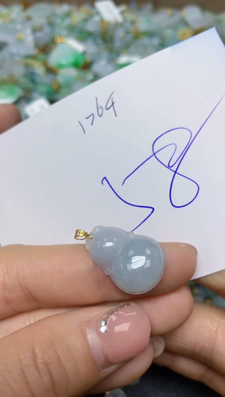 【闪购商品】翡翠挂件18K金镶嵌 天然翡翠A货