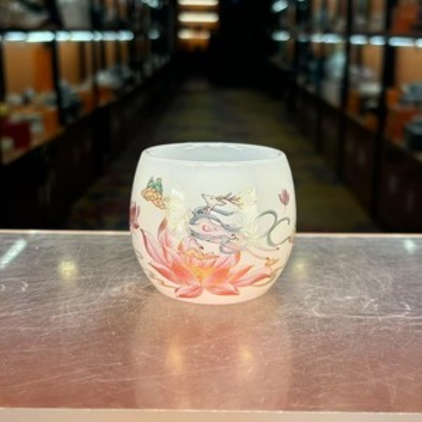 白琉璃鼓杯-一路莲生-5204