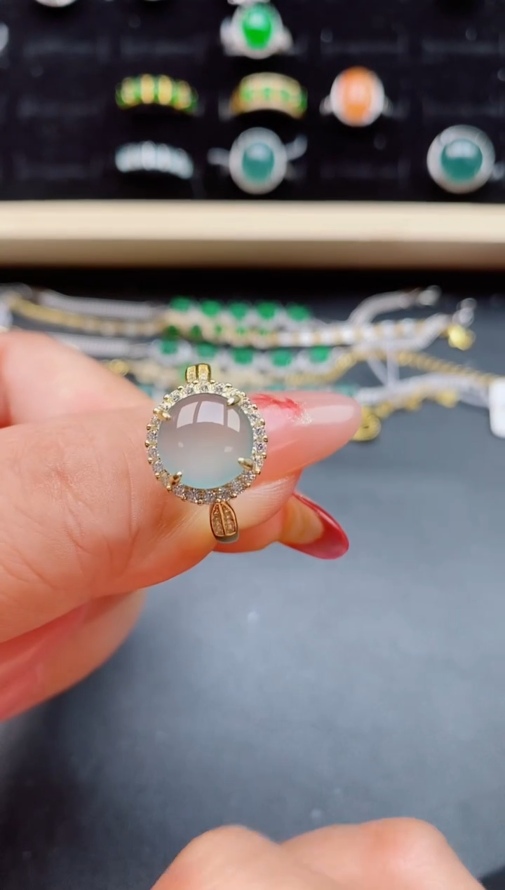 【闪购商品】翡翠戒指银S925镶嵌321321