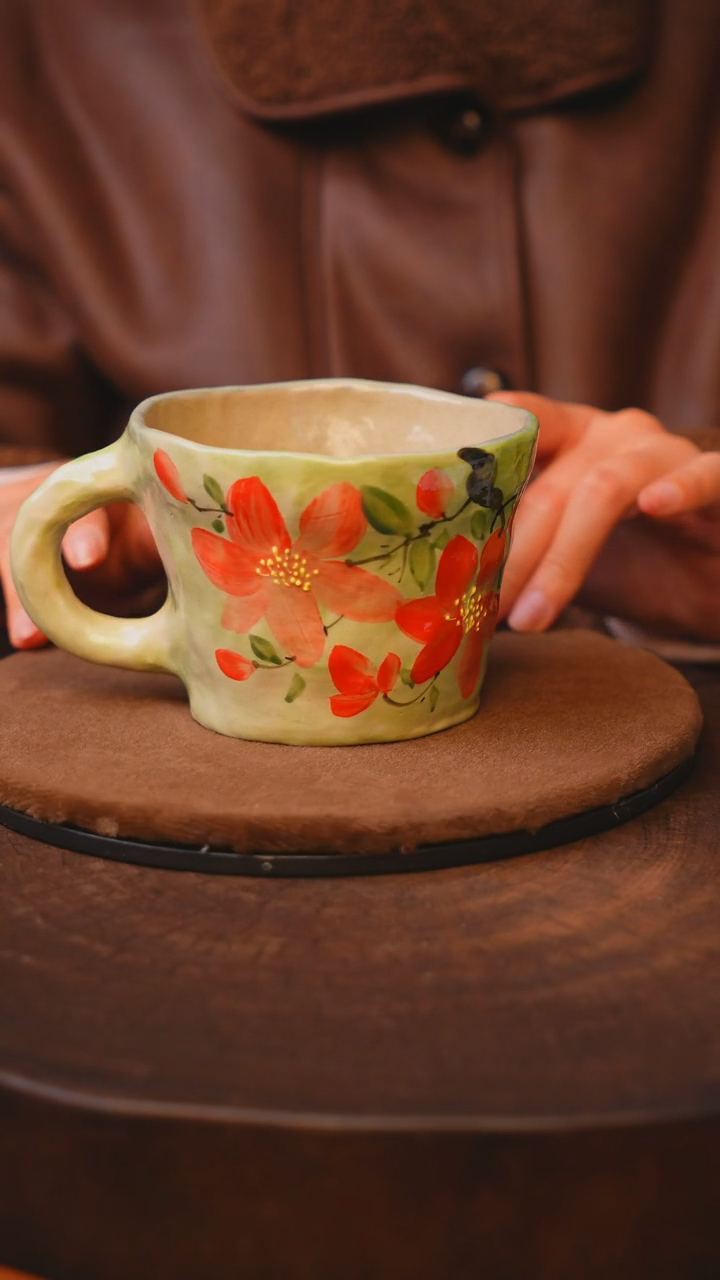 【闪购商品】瓷片景德镇手绘瓷器高温釉下彩---