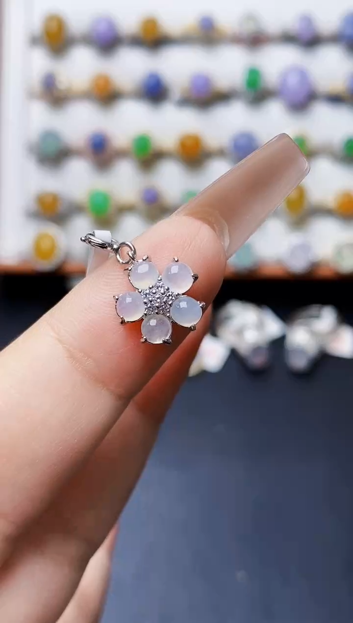 银S925镶嵌戒指翡翠0491