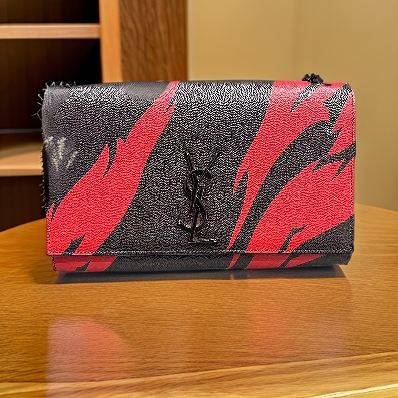 95新 YSL/圣罗兰 拼色链条包1195 6726