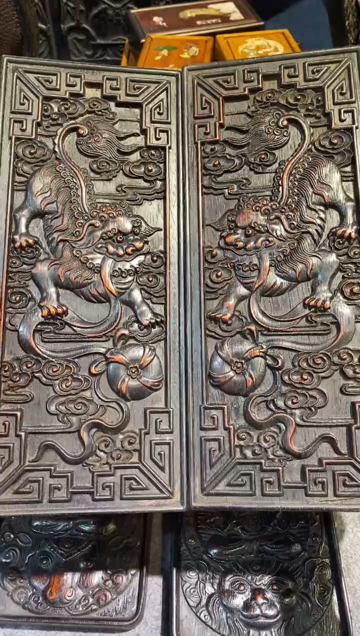 木紫檀拆件雕刻板以直播间实物为准