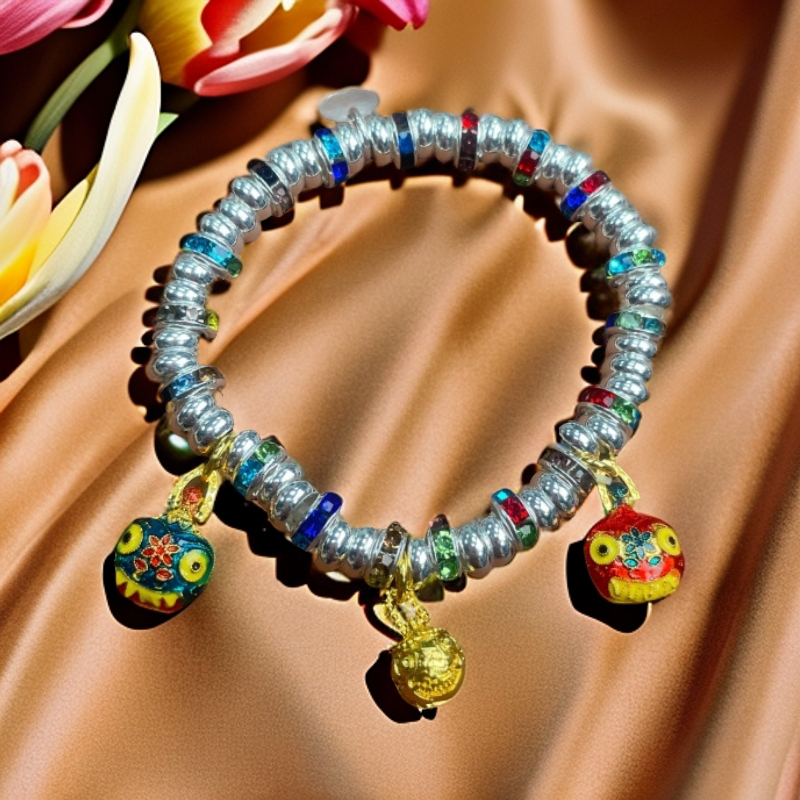 YZ055 吞金兽银色手链无礼盒