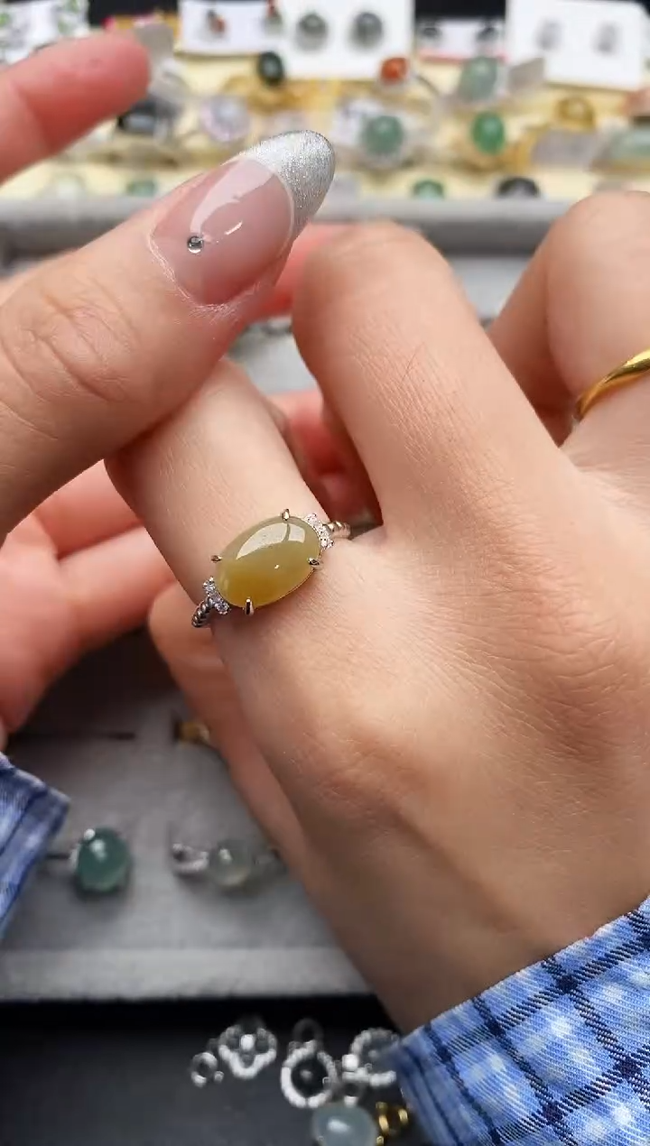 【闪购商品】翡翠戒指银S925镶嵌2222222222+3