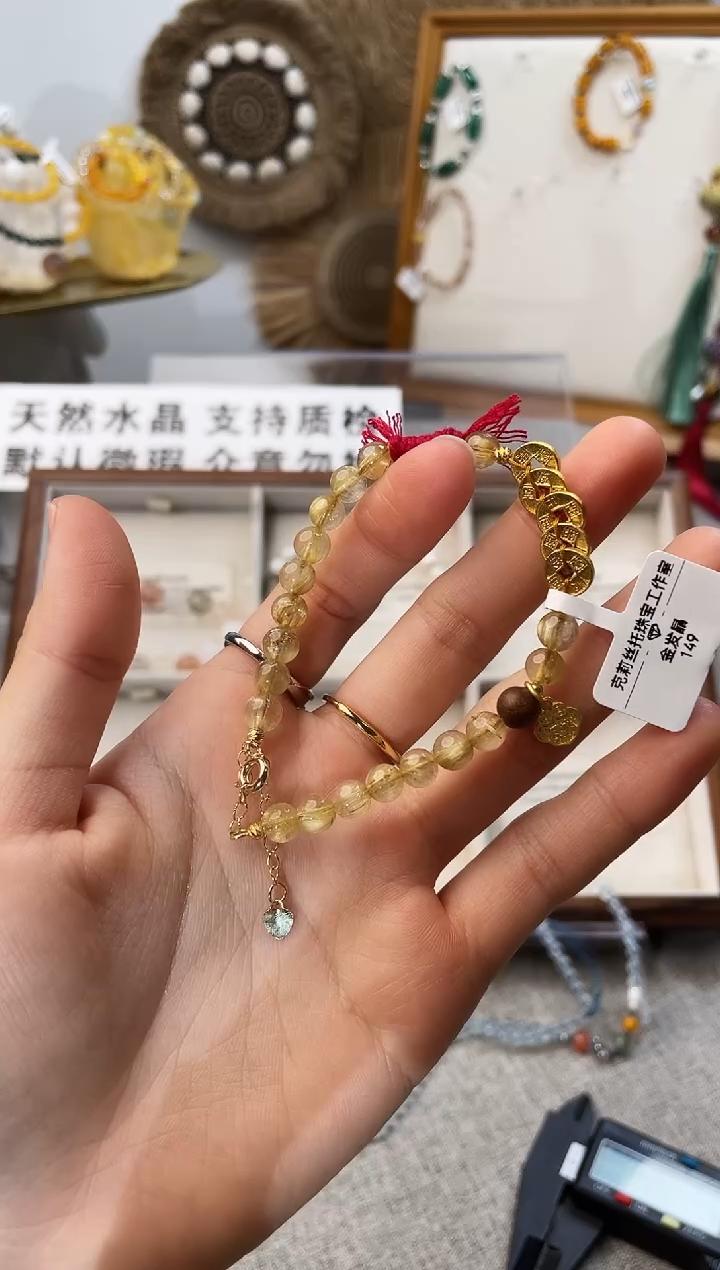 未镶嵌手串水晶到****猫金发晶手串（多样性发一）