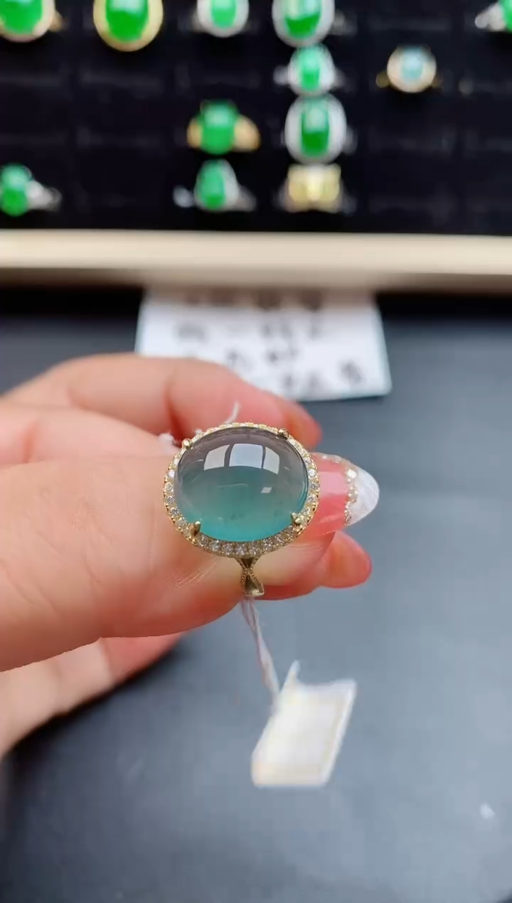 【闪购商品】翡翠戒指银S925镶嵌05800