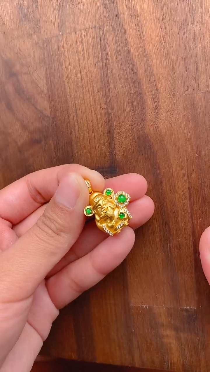 【闪购商品】翡翠吊坠(不含链)银S925镶嵌财神