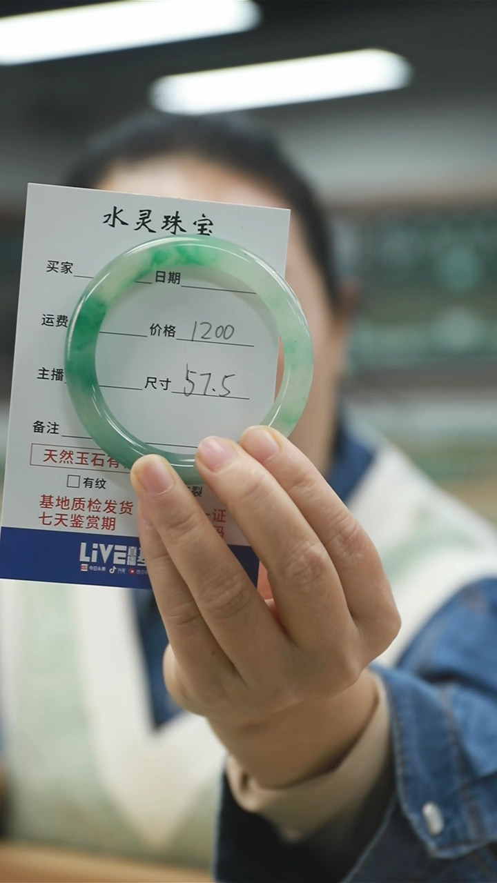 【闪购商品】石英质玉手镯未镶嵌天然独龙玉手镯圈口57.5