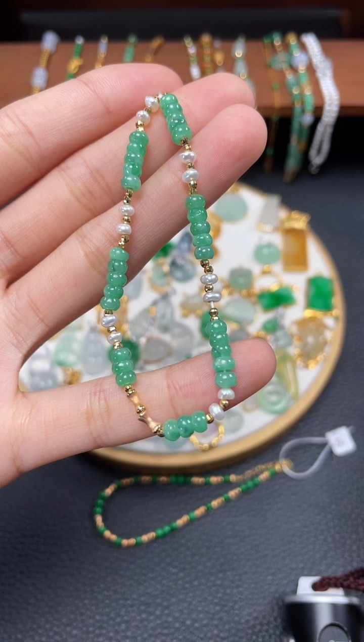 【闪购商品】翡翠套链未镶嵌一个   JK223