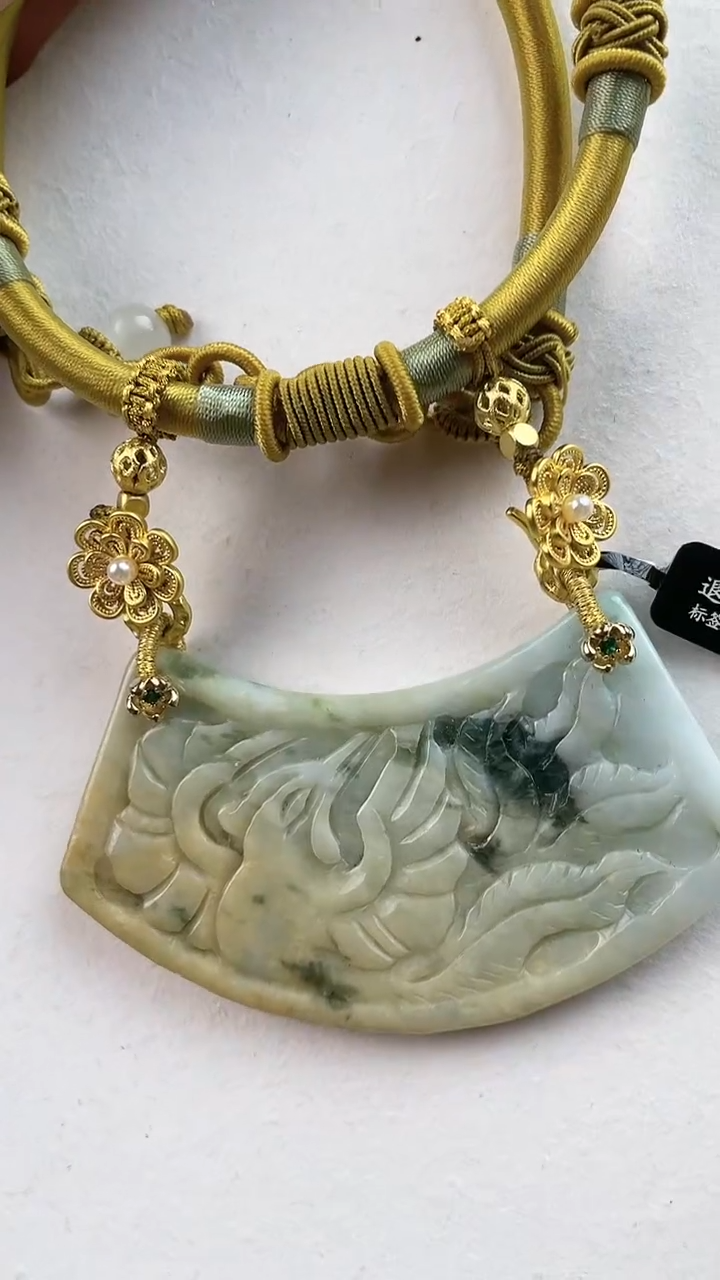 【闪购商品】翡翠颈饰未镶嵌102赠链,部分宝贝微瑕主播介绍为准