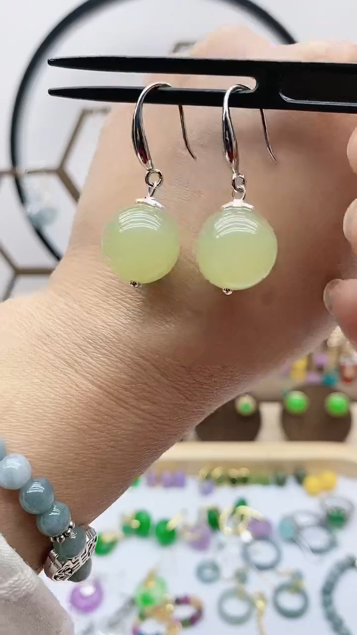 未镶嵌和田玉耳饰908