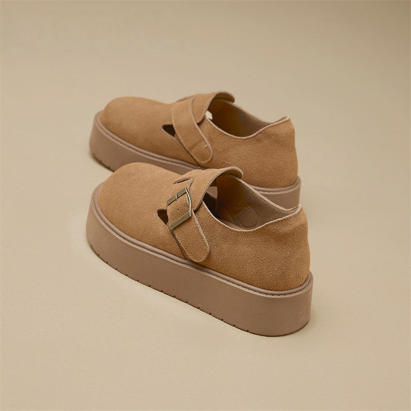 厚底勃肯鞋子女款爆款2025新款乐福鞋复古港风春季百搭小众鞋子A