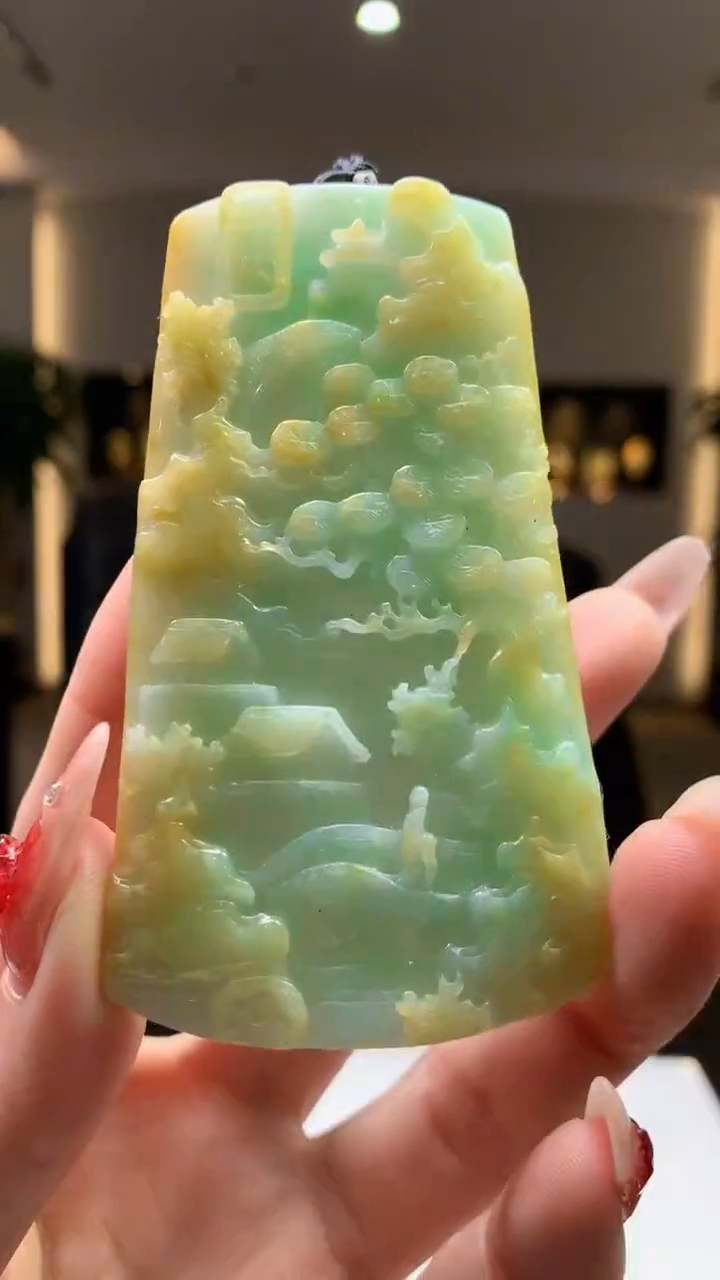 【闪购商品】定制翡翠未镶嵌1083ry-毛货挂件28