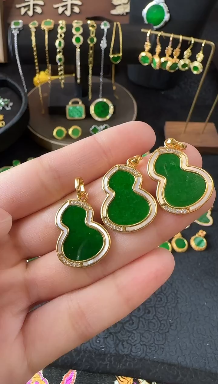 【闪购商品】翡翠颈饰银S925镶嵌吊坠/多样性发一件