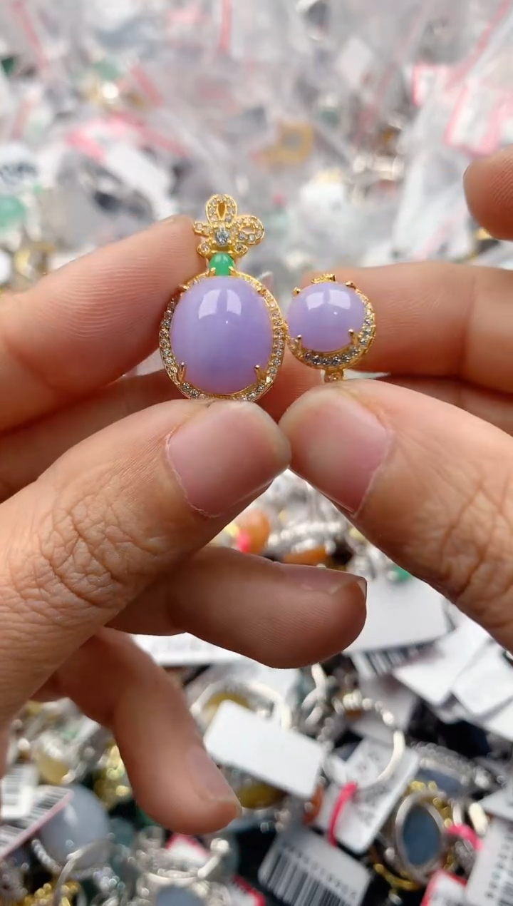 银S925镶嵌戒指翡翠444                 3