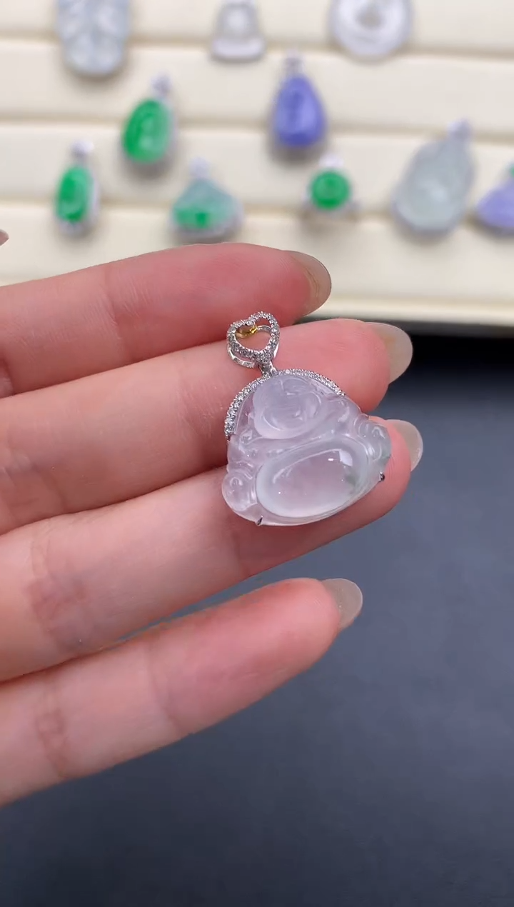 【闪购商品】翡翠颈饰18K金镶嵌Q528     