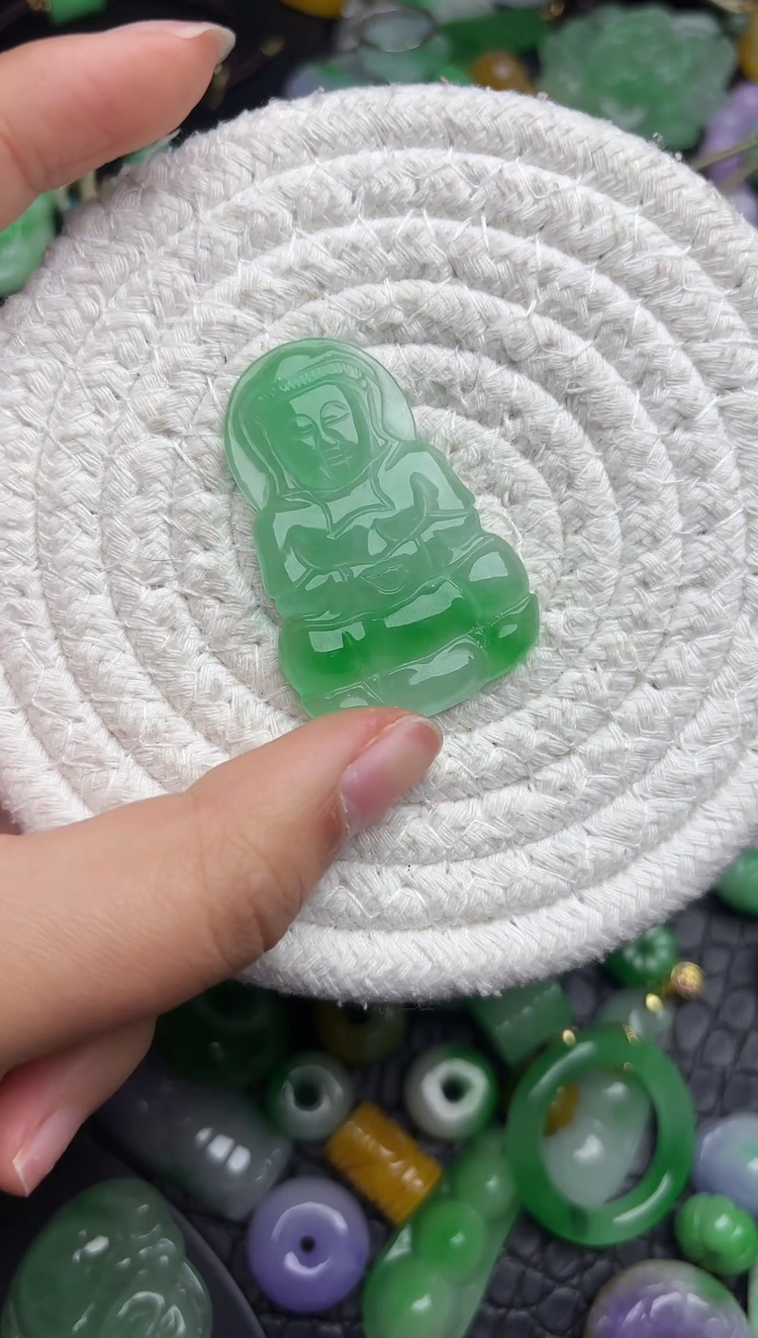 颈饰未镶嵌翡翠缅甸翡翠吊坠