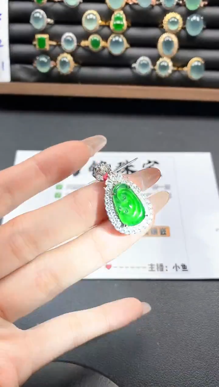 银S925镶嵌戒指翡翠51511