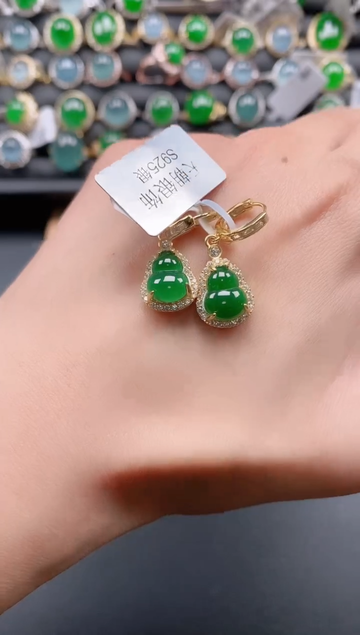 银S925镶嵌戒指翡翠1111111